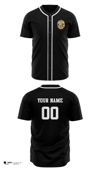 Full Button Baseball Jersey, Sour Lake Police Department, Police, Teamtime, Team time, sublimation, custom sports apparel, team uniforms, spirit wear, spiritwear, sports uniforms, custom shirts, team store, custom team store, fundraiser sports, apparel fundraiser