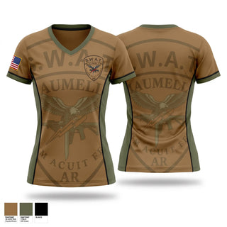 Womens Short Sleeve Vneck Shirt, Maumelle SWAT, Police, Teamtime, Team time, sublimation, custom sports apparel, team uniforms, spirit wear, spiritwear, sports uniforms, custom shirts, team store, custom team store, fundraiser sports, apparel fundraiser