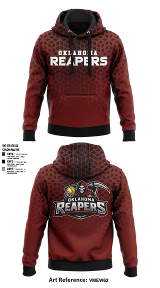 Hoodie, Oklahoma Reapers, Softball, Teamtime, Team time, sublimation, custom sports apparel, team uniforms, spirit wear, spiritwear, sports uniforms, custom shirts, team store, custom team store, fundraiser sports, apparel fundraiser
