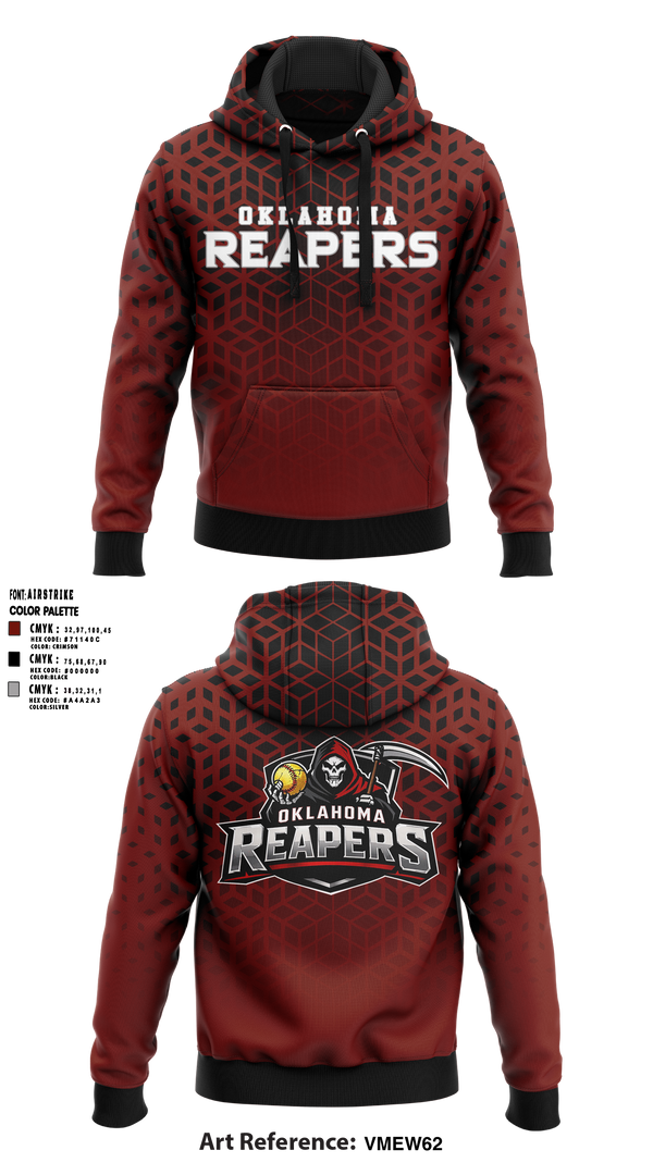 Hoodie, Oklahoma Reapers, Softball, Teamtime, Team time, sublimation, custom sports apparel, team uniforms, spirit wear, spiritwear, sports uniforms, custom shirts, team store, custom team store, fundraiser sports, apparel fundraiser