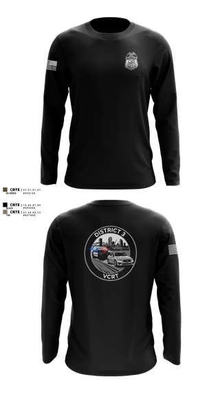 Long Sleeve Performance Shirt, D3 Violent Crimes Reduction Team, Police, Teamtime, Team time, sublimation, custom sports apparel, team uniforms, spirit wear, spiritwear, sports uniforms, custom shirts, team store, custom team store, fundraiser sports, apparel fundraiser