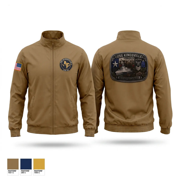 Windbreaker, USS KINGSVILLE LCS 36, Navy, Teamtime, Team time, sublimation, custom sports apparel, team uniforms, spirit wear, spiritwear, sports uniforms, custom shirts, team store, custom team store, fundraiser sports, apparel fundraiser