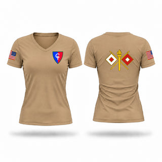 Womens Short Sleeve Vneck Shirt, 38th Infantry Division, Army, Teamtime, Team time, sublimation, custom sports apparel, team uniforms, spirit wear, spiritwear, sports uniforms, custom shirts, team store, custom team store, fundraiser sports, apparel fundraiser