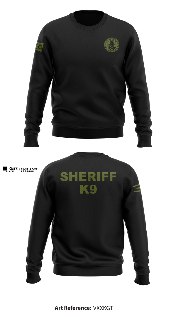 Crew Neck Sweatshirt, Franklin County Sheriff Office K9, Police, Teamtime, Team time, sublimation, custom sports apparel, team uniforms, spirit wear, spiritwear, sports uniforms, custom shirts, team store, custom team store, fundraiser sports, apparel fundraiser