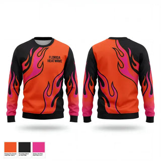 Crew Neck Sweatshirt, Florida Heatwave, Women's Soccer, Teamtime, Team time, sublimation, custom sports apparel, team uniforms, spirit wear, spiritwear, sports uniforms, custom shirts, team store, custom team store, fundraiser sports, apparel fundraiser