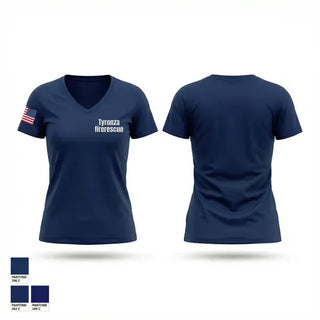 Womens Short Sleeve Vneck Shirt, Tyronza fire/rescue, Fire Department, Teamtime, Team time, sublimation, custom sports apparel, team uniforms, spirit wear, spiritwear, sports uniforms, custom shirts, team store, custom team store, fundraiser sports, apparel fundraiser