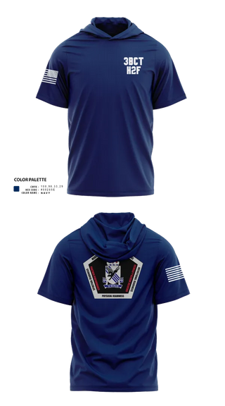 Short Sleeve Performance Shirt with hood, 3BCT H2F, Army, Teamtime, Team time, sublimation, custom sports apparel, team uniforms, spirit wear, spiritwear, sports uniforms, custom shirts, team store, custom team store, fundraiser sports, apparel fundraiser