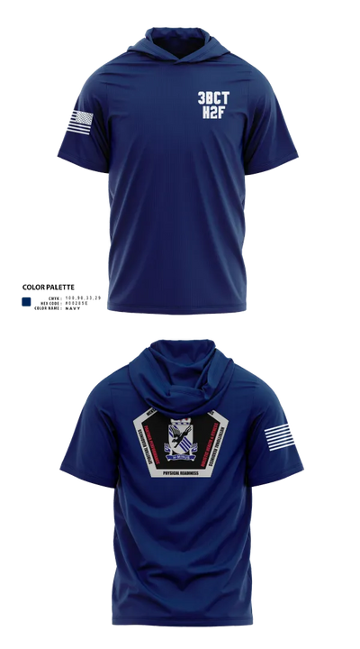 3BCT H2F 56762054 Short Sleeve Performance Shirt with hood - 102