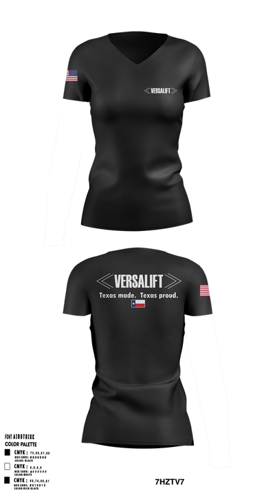 Versalift 49152140 Women's Short Sleeve V-neck Shirt - 1