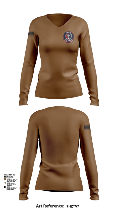 NMRTC El Paso 64078462 Women's Long Sleeve V-neck Shirt - 101