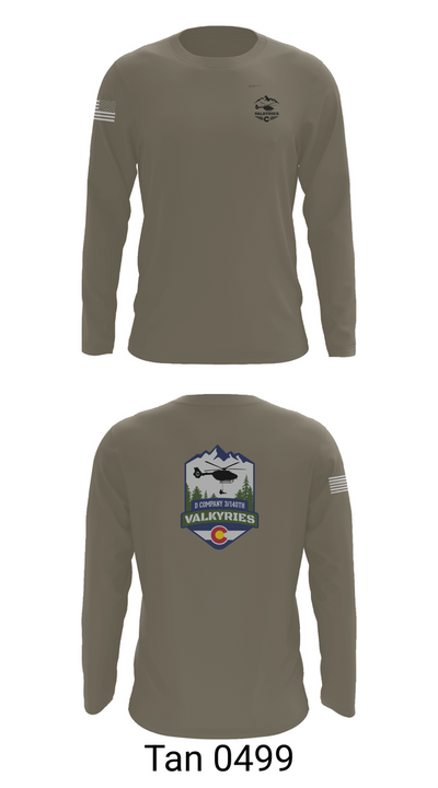 D Co 3-140th AVN 89038545 Long Sleeve Performance Shirt 63