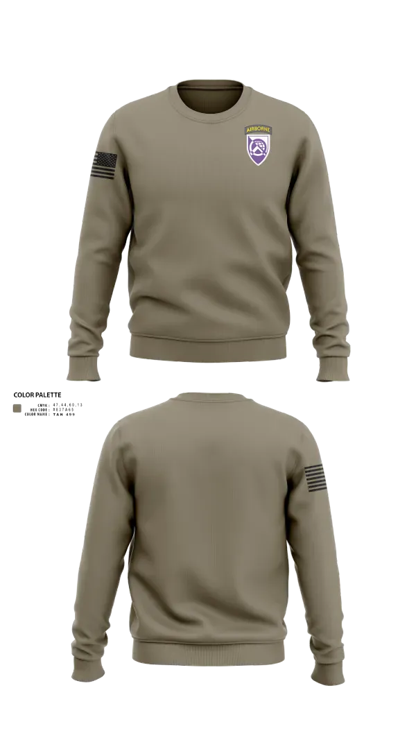 Crew Neck Sweatshirt, 360 CA BDE (Airborne), Army, Teamtime, Team time, sublimation, custom sports apparel, team uniforms, spirit wear, spiritwear, sports uniforms, custom shirts, team store, custom team store, fundraiser sports, apparel fundraiser