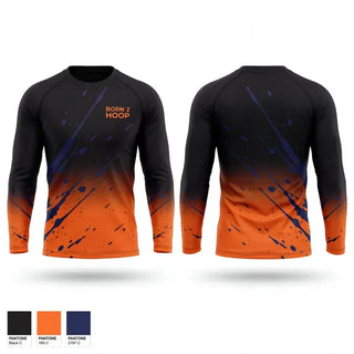 Long Sleeve Performance Shirt, BORN 2 HOOP, Men's Basketball, Teamtime, Team time, sublimation, custom sports apparel, team uniforms, spirit wear, spiritwear, sports uniforms, custom shirts, team store, custom team store, fundraiser sports, apparel fundraiser