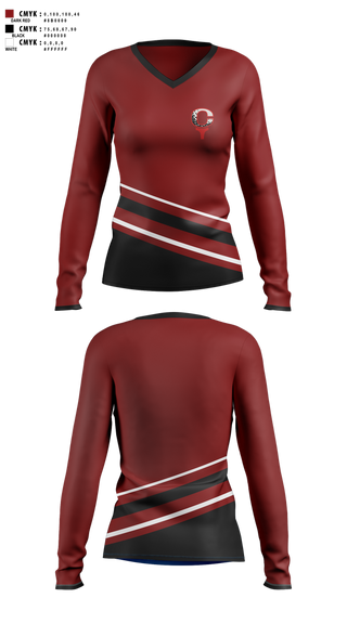 Womens Long Sleeve Vneck Shirt, Kings, Golf, Teamtime, Team time, sublimation, custom sports apparel, team uniforms, spirit wear, spiritwear, sports uniforms, custom shirts, team store, custom team store, fundraiser sports, apparel fundraiser