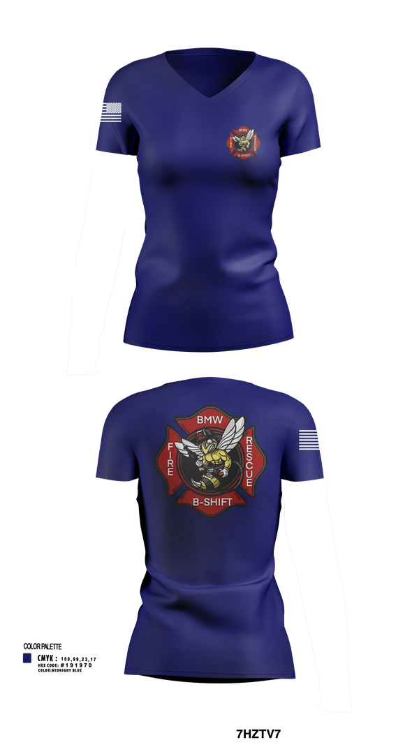 Womens Short Sleeve Vneck Shirt, B-Shift, Fire Department, Teamtime, Team time, sublimation, custom sports apparel, team uniforms, spirit wear, spiritwear, sports uniforms, custom shirts, team store, custom team store, fundraiser sports, apparel fundraiser