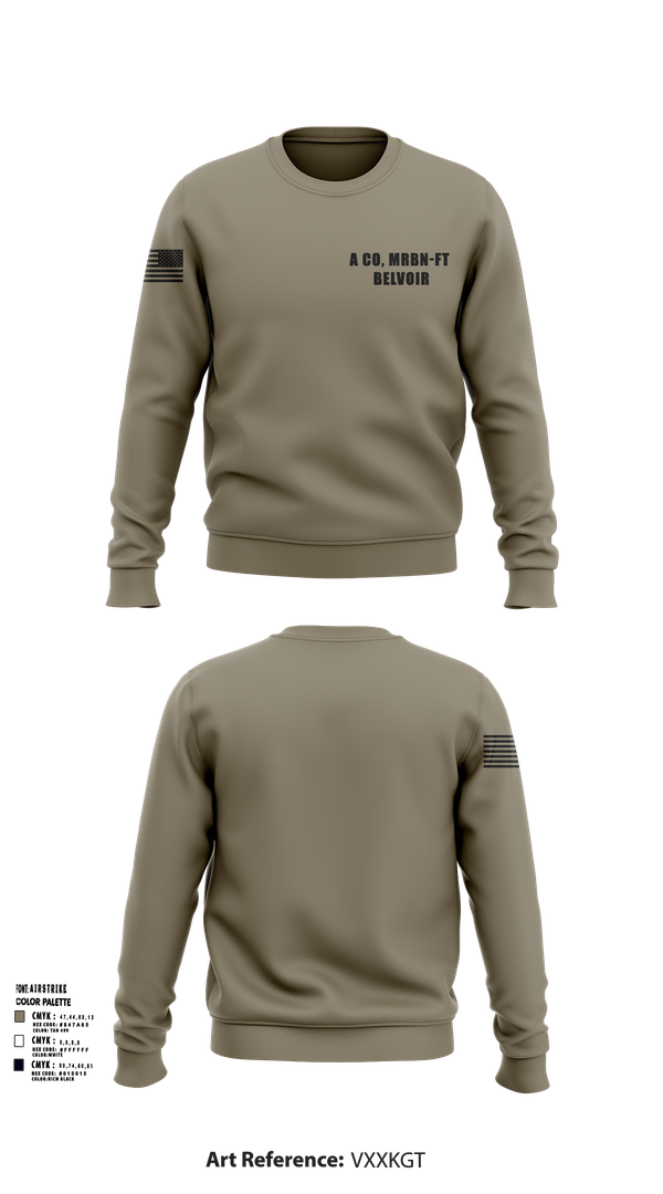 Crew Neck Sweatshirt, A CO, MRBN-FT BELVOIR, , Teamtime, Team time, sublimation, custom sports apparel, team uniforms, spirit wear, spiritwear, sports uniforms, custom shirts, team store, custom team store, fundraiser sports, apparel fundraiser