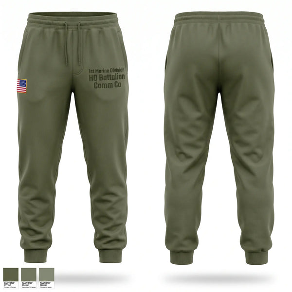 Sweatpants, 1st Marine Division HQ Battalion Comm Co, Marines, Teamtime, Team time, sublimation, custom sports apparel, team uniforms, spirit wear, spiritwear, sports uniforms, custom shirts, team store, custom team store, fundraiser sports, apparel fundraiser