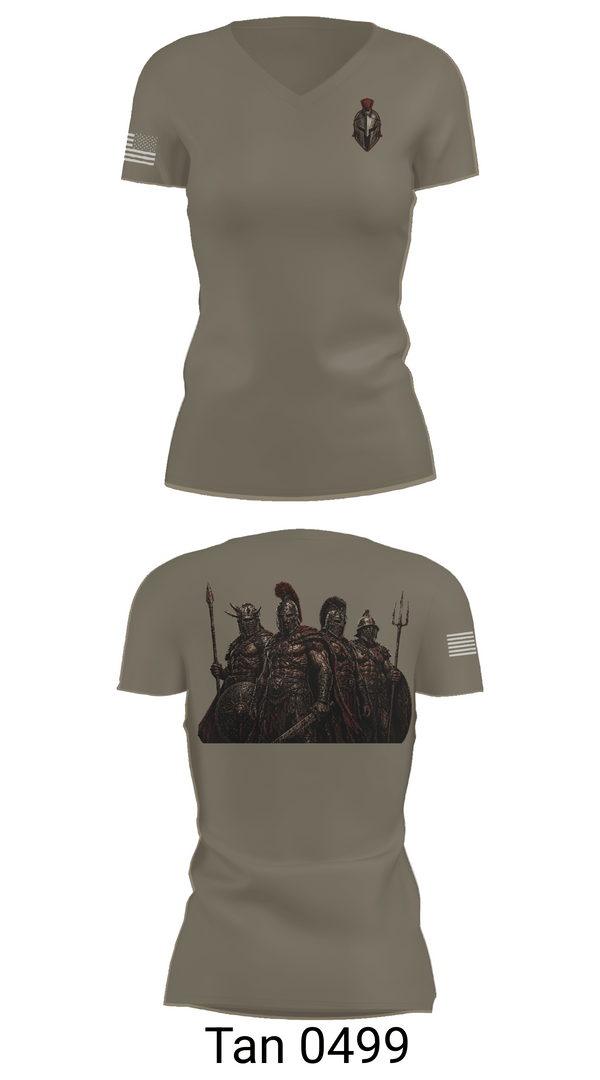 Womens Short Sleeve Vneck Shirt, Gladiators, Army, Teamtime, Team time, sublimation, custom sports apparel, team uniforms, spirit wear, spiritwear, sports uniforms, custom shirts, team store, custom team store, fundraiser sports, apparel fundraiser