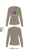 100 Battalion 442 Infantry 61089224 Women's Long Sleeve V-neck Shirt - 62