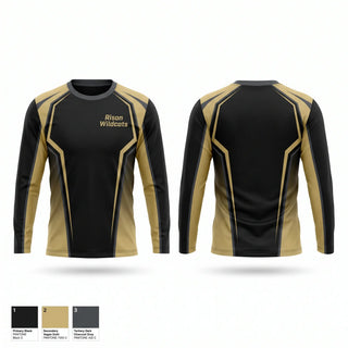 Long Sleeve Performance Shirt, Rison Wildcats, Men's Basketball, Teamtime, Team time, sublimation, custom sports apparel, team uniforms, spirit wear, spiritwear, sports uniforms, custom shirts, team store, custom team store, fundraiser sports, apparel fundraiser