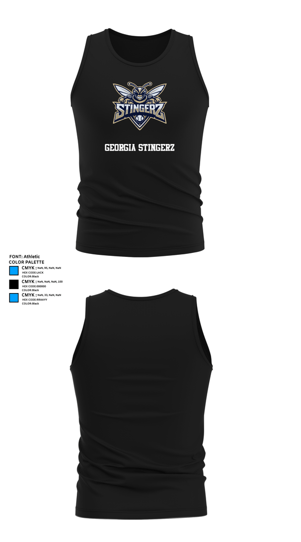 Tank Top, Georgia Stingerz, Baseball, Teamtime, Team time, sublimation, custom sports apparel, team uniforms, spirit wear, spiritwear, sports uniforms, custom shirts, team store, custom team store, fundraiser sports, apparel fundraiser
