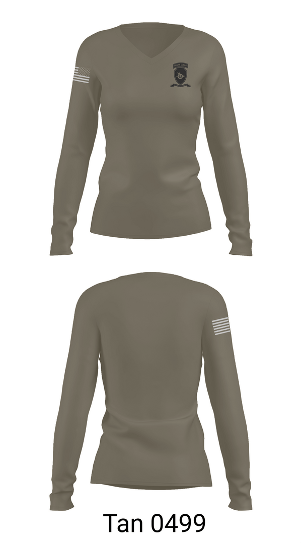 Womens Long Sleeve Vneck Shirt, Santa Clara Police Department, Police, Teamtime, Team time, sublimation, custom sports apparel, team uniforms, spirit wear, spiritwear, sports uniforms, custom shirts, team store, custom team store, fundraiser sports, apparel fundraiser