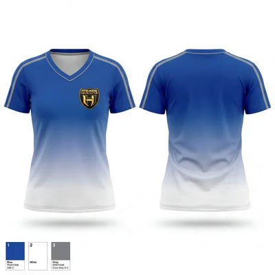Hype 85983098 Women's Short Sleeve V-neck Shirt - 1