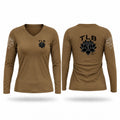 TLB Women's Long Sleeve V-neck Shirt - 1