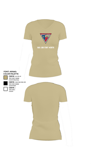 Womens Short Sleeve Vneck Shirt, NAS JRB FORT WORTH, , Teamtime, Team time, sublimation, custom sports apparel, team uniforms, spirit wear, spiritwear, sports uniforms, custom shirts, team store, custom team store, fundraiser sports, apparel fundraiser