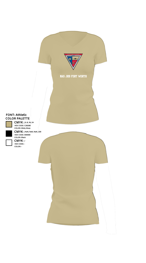 Womens Short Sleeve Vneck Shirt, NAS JRB FORT WORTH, , Teamtime, Team time, sublimation, custom sports apparel, team uniforms, spirit wear, spiritwear, sports uniforms, custom shirts, team store, custom team store, fundraiser sports, apparel fundraiser