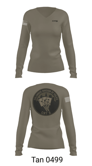 Womens Long Sleeve Vneck Shirt, CRT 6, Police, Teamtime, Team time, sublimation, custom sports apparel, team uniforms, spirit wear, spiritwear, sports uniforms, custom shirts, team store, custom team store, fundraiser sports, apparel fundraiser