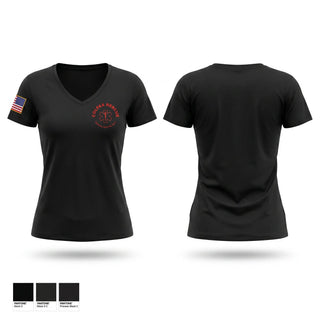 Womens Short Sleeve Vneck Shirt, Colfax Rescue, EMS/EMT, Teamtime, Team time, sublimation, custom sports apparel, team uniforms, spirit wear, spiritwear, sports uniforms, custom shirts, team store, custom team store, fundraiser sports, apparel fundraiser