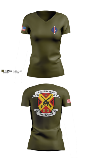 Womens Short Sleeve Vneck Shirt, FMTC Division School, Marines, Teamtime, Team time, sublimation, custom sports apparel, team uniforms, spirit wear, spiritwear, sports uniforms, custom shirts, team store, custom team store, fundraiser sports, apparel fundraiser
