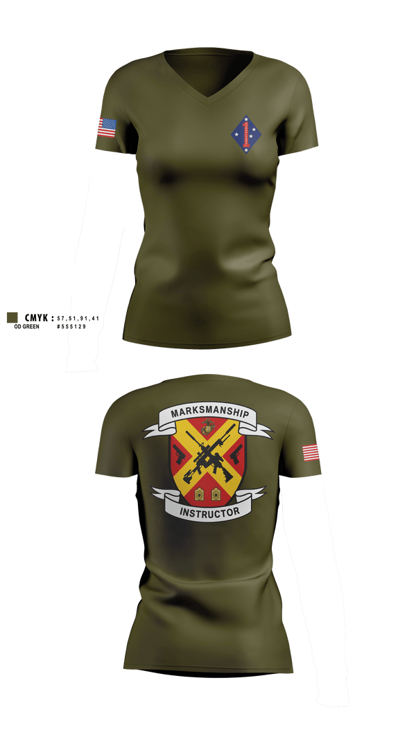 FMTC Division School Women's Short Sleeve V-neck Shirt - 6