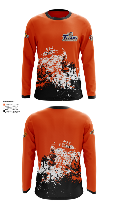 Long Sleeve Performance Shirt, Titans, Baseball, Teamtime, Team time, sublimation, custom sports apparel, team uniforms, spirit wear, spiritwear, sports uniforms, custom shirts, team store, custom team store, fundraiser sports, apparel fundraiser