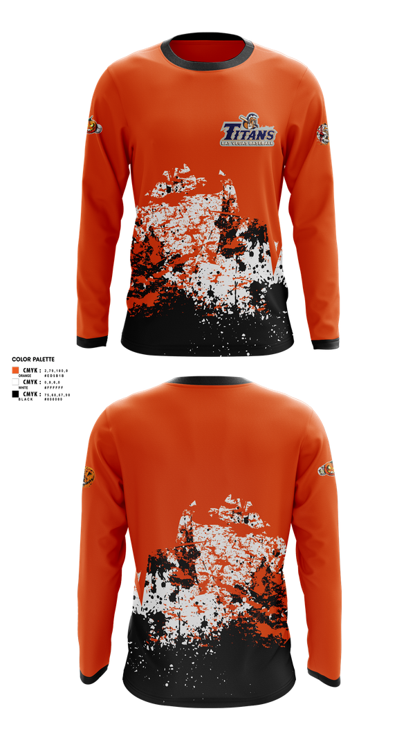 Long Sleeve Performance Shirt, Titans, Baseball, Teamtime, Team time, sublimation, custom sports apparel, team uniforms, spirit wear, spiritwear, sports uniforms, custom shirts, team store, custom team store, fundraiser sports, apparel fundraiser