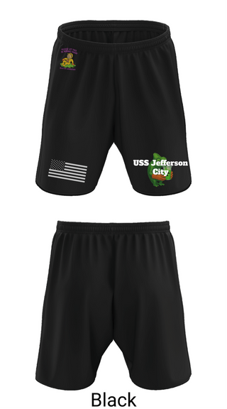 Athletic Shorts With Pockets, USS Jefferson City, Navy, Teamtime, Team time, sublimation, custom sports apparel, team uniforms, spirit wear, spiritwear, sports uniforms, custom shirts, team store, custom team store, fundraiser sports, apparel fundraiser