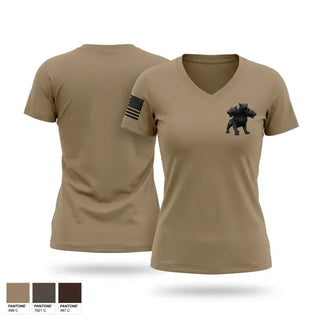 Womens Short Sleeve Vneck Shirt, LEA-S, Army, Teamtime, Team time, sublimation, custom sports apparel, team uniforms, spirit wear, spiritwear, sports uniforms, custom shirts, team store, custom team store, fundraiser sports, apparel fundraiser