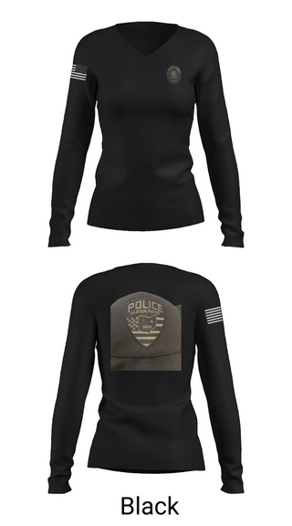 Womens Long Sleeve Vneck Shirt, Navarre Police, Police, Teamtime, Team time, sublimation, custom sports apparel, team uniforms, spirit wear, spiritwear, sports uniforms, custom shirts, team store, custom team store, fundraiser sports, apparel fundraiser