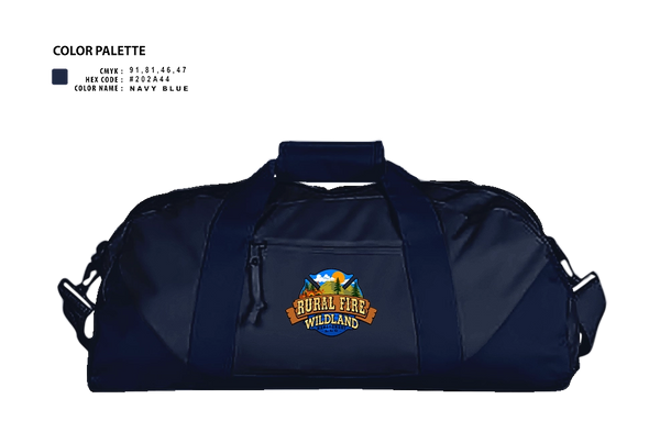 Duffle Bag, Rural fire wildland management LLC, Fire Department, Teamtime, Team time, sublimation, custom sports apparel, team uniforms, spirit wear, spiritwear, sports uniforms, custom shirts, team store, custom team store, fundraiser sports, apparel fundraiser