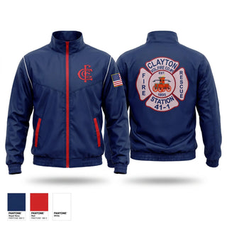 Windbreaker, Clayton Fire Department, Fire Department, Teamtime, Team time, sublimation, custom sports apparel, team uniforms, spirit wear, spiritwear, sports uniforms, custom shirts, team store, custom team store, fundraiser sports, apparel fundraiser