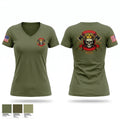 Golf Battery 2/11 Guns Plt Women's Short Sleeve V-neck Shirt - 1