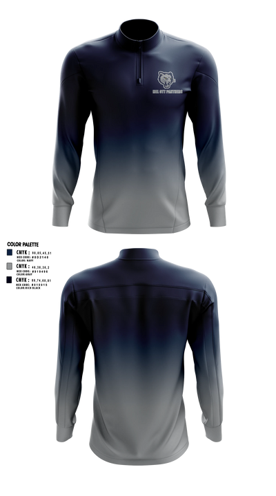 Mel Ott Panthers 8799044 Quarter Zip Jacket - 3