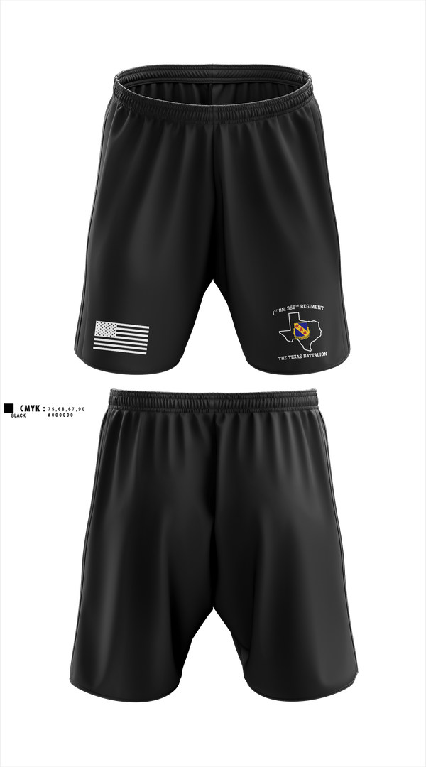 Athletic Shorts With Pockets, 1st BN, 355th Regiment, Army, Teamtime, Team time, sublimation, custom sports apparel, team uniforms, spirit wear, spiritwear, sports uniforms, custom shirts, team store, custom team store, fundraiser sports, apparel fundraiser