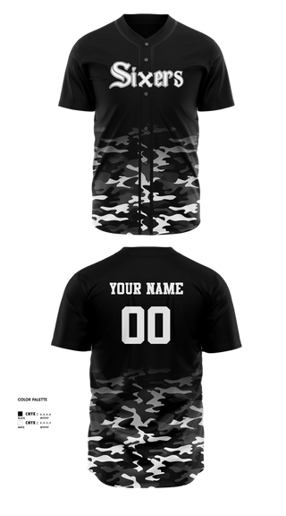 Full Button Baseball Jersey, Central Washington Sixers, Baseball, Teamtime, Team time, sublimation, custom sports apparel, team uniforms, spirit wear, spiritwear, sports uniforms, custom shirts, team store, custom team store, fundraiser sports, apparel fundraiser