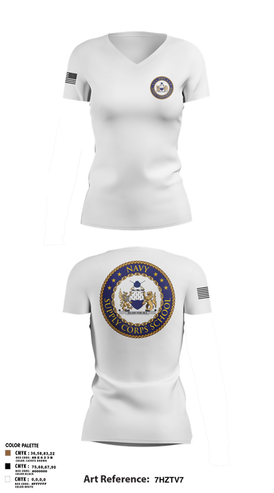 NSCS 5446816 Women's Short Sleeve V-neck Shirt - 2