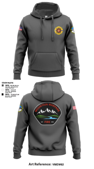 Hoodie, Marine Corps Mountain Warfare Training Center Fire Department, , Teamtime, Team time, sublimation, custom sports apparel, team uniforms, spirit wear, spiritwear, sports uniforms, custom shirts, team store, custom team store, fundraiser sports, apparel fundraiser