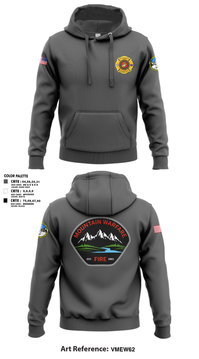 Marine Corps Mountain Warfare Training Center Fire Department 41101347 Hoodie - 1