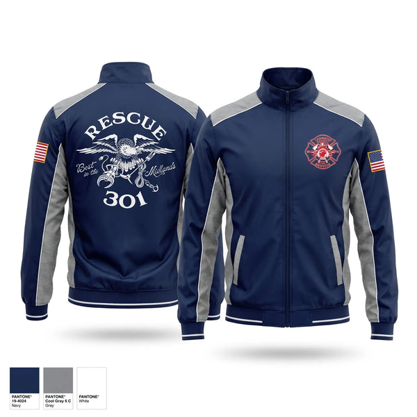 Windbreaker, Rescue 301, Fire Department, Teamtime, Team time, sublimation, custom sports apparel, team uniforms, spirit wear, spiritwear, sports uniforms, custom shirts, team store, custom team store, fundraiser sports, apparel fundraiser