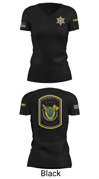 Womens Short Sleeve Vneck Shirt, C.C.S.O. CERT, , Teamtime, Team time, sublimation, custom sports apparel, team uniforms, spirit wear, spiritwear, sports uniforms, custom shirts, team store, custom team store, fundraiser sports, apparel fundraiser